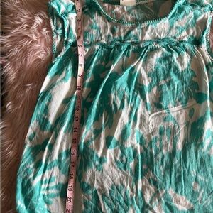 St. John's Bay Green and White Blouse